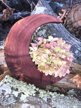 Load image into Gallery viewer, 8” Red Cedar Handmade Crescent Moon Wall Hanging Wall Art Altar