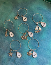 Load image into Gallery viewer, Beautiful Unique Nantucket Wine Charm Set (6)