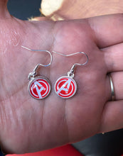 Load image into Gallery viewer, Marvel Inspired Avengers Earrings With Sterling Silver Hooks