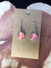 Load image into Gallery viewer, Marvel Inspired Avengers Earrings With Sterling Silver Hooks