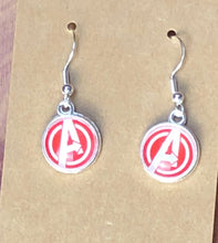 Load image into Gallery viewer, Marvel Inspired Avengers Earrings With Sterling Silver Hooks