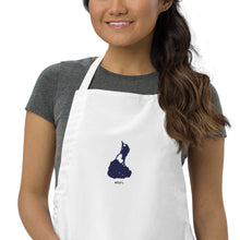 Load image into Gallery viewer, Block Island Embroidered Apron 8-bit Retro #biri Beach