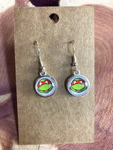 Load image into Gallery viewer, Ninja Turtles Inspired Earrings With Sterling Silver Hooks TMNT