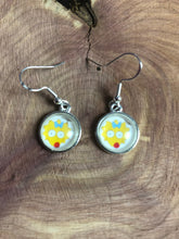 Load image into Gallery viewer, Simpsons Inspired Maggie Simpson Earrings with Silver Hooks