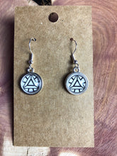Load image into Gallery viewer, Marvel Inspired Arc Reactor Earrings with Silver Hooks