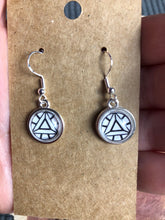 Load image into Gallery viewer, Marvel Inspired Arc Reactor Earrings with Silver Hooks