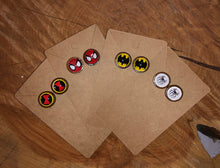 Load image into Gallery viewer, Marvel Inspired 12mm Black Widow Wooden Stud earrings