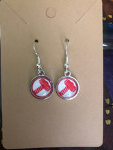 Load image into Gallery viewer, Marvel Inspired 12mm Thor 10mm dangle earrings **SALE**