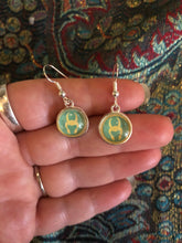 Load image into Gallery viewer, Marvel Inspired Loki Earrings With Sterling Silver Hooks