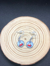 Load image into Gallery viewer, Nintendo Inspired Mismatched Mario 2 Potion Earrings With Silver Hooks