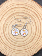 Load image into Gallery viewer, Sega and Sonic Inspired Tails Earrings With Silver Hooks