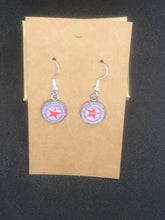 Load image into Gallery viewer, Marvel Inspired Bucky Winter Soldier Barnes Earrings With Silver Hooks