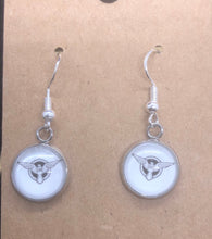Load image into Gallery viewer, Marvel Inspired Peggy Carter SSR Earrings With Silver Hooks