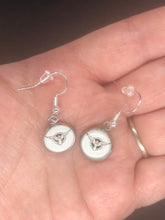 Load image into Gallery viewer, Marvel Inspired Peggy Carter SSR Earrings With Silver Hooks