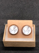 Load image into Gallery viewer, Mo Willems Inspired Wooden Pigeon Stud Earring Teacher Gift Librarian Gift