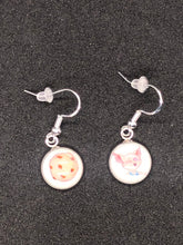 Load image into Gallery viewer, If You Give A Mouse A Cookie Inspired Mismatched Earrings With Silver hooks Teacher Gift Librarian Gift