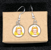 Load image into Gallery viewer, He-Man Inspired She-ra 80’s Retro Cartoon Dangle Earrings