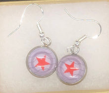 Load image into Gallery viewer, Marvel Inspired Bucky Winter Soldier Barnes Earrings With Silver Hooks
