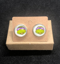 Load image into Gallery viewer, Ninja Turtles Inspired Earrings With Sterling Silver Hooks TMNT