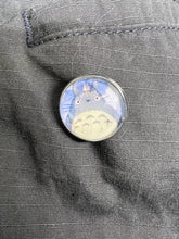 Load image into Gallery viewer, 20mm studio Ghibli inspired Totoro Pin for backpacks, shirts, bags back to school