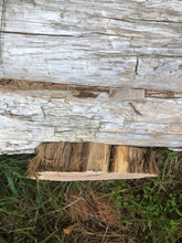 Load image into Gallery viewer, 10x10” SANDED red cedar rustic slice cookie slab round centerpiece live edge—free gift with purchase! Wedding, crafts and more!