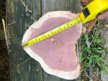 Load image into Gallery viewer, 3 Gorgeous 7” red cedar slices/cookies/slabs/rounds centerpiece live edge—free gift with purchase! Wedding, crafts, Rustic