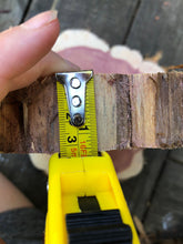 Load image into Gallery viewer, 10” (2) set SANDED red cedar rustic slice cookie slab round centerpiece live edge—free gift with purchase! Wedding, crafts and more!