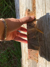 Load image into Gallery viewer, 7” SANDED red cedar rustic slice cookie slab round centerpiece live edge—free gift with purchase! Wedding, crafts and more!