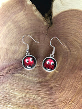 Load image into Gallery viewer, Pac-Man Inspired Classic Retro 8-BIT Pac-Man Ghost Earrings With Silver Hooks