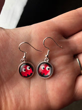Load image into Gallery viewer, Pac-Man Inspired Classic Retro 8-BIT Pac-Man Ghost Earrings With Silver Hooks