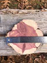 Load image into Gallery viewer, 2 Gorgeous 7” red cedar slices/cookies/slabs/rounds centerpiece live edge—free gift with purchase! Wedding, crafts, Rustic