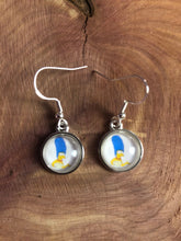 Load image into Gallery viewer, Simpsons Inspired Marge Simpson Earrings with Silver Hooks
