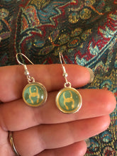 Load image into Gallery viewer, Marvel Inspired Loki Earrings With Sterling Silver Hooks