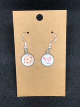 Load image into Gallery viewer, If You Give A Mouse A Cookie Inspired Mismatched Earrings With Silver hooks Teacher Gift Librarian Gift