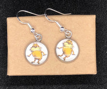 Load image into Gallery viewer, Dr. Seuss Inspired Lorax Dangle Earrings For Teachers Kids Librarians Gifts