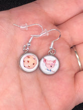 Load image into Gallery viewer, If You Give A Mouse A Cookie Inspired Mismatched Earrings With Silver hooks Teacher Gift Librarian Gift