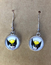 Load image into Gallery viewer, Marvel Inspired Wolverine Earrings With Sterling Silver Hooks
