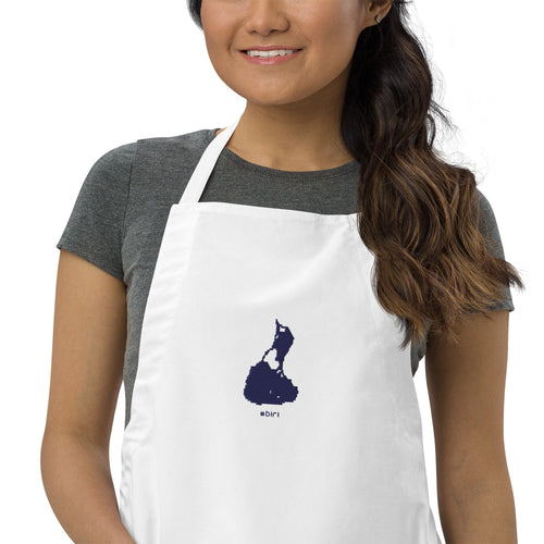 Block Island Embroidered Apron 8-bit Retro #biri Beach