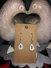 Load image into Gallery viewer, Handmade Sterling Silver Hook Jamestown RI Map Earrings
