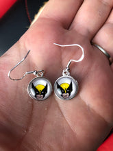 Load image into Gallery viewer, Marvel Inspired Wolverine Earrings With Sterling Silver Hooks
