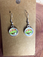 Load image into Gallery viewer, Ninja Turtles Inspired Earrings With Sterling Silver Hooks TMNT
