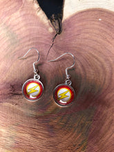 Load image into Gallery viewer, DC Inspired The Flash Earrings with Silver Hooks
