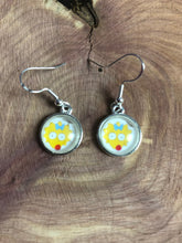 Load image into Gallery viewer, Simpsons Inspired Maggie Simpson Earrings with Silver Hooks
