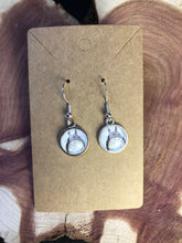 Load image into Gallery viewer, Studio Ghibli Totoro inspired glass cabochon Earrings With Silver Hooks
