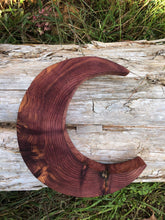 Load image into Gallery viewer, 8” Red Cedar Handmade Crescent Moon Wall Hanging Wall Art Altar
