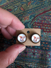 Load image into Gallery viewer, Wooden Stud Gizmo Earrings
