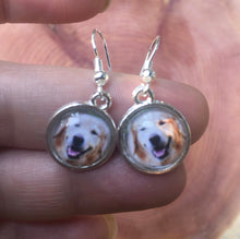 Load image into Gallery viewer, Custom Dog/Cat/Pet Earrings Dangle/Drop or Stud 12mm
