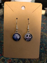 Load image into Gallery viewer, Nightmare Before Christmas Inspired Jack and Sally 12mm Drop Earrings
