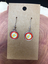 Load image into Gallery viewer, DC Inspired The Flash Earrings with Silver Hooks
