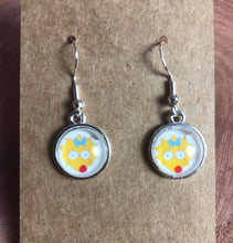 Load image into Gallery viewer, Simpsons Inspired Maggie Simpson Earrings with Silver Hooks
